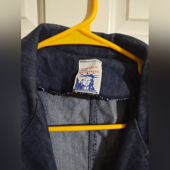 America the beautiful Vintage denim blazer 12 - Picture 2 of 3